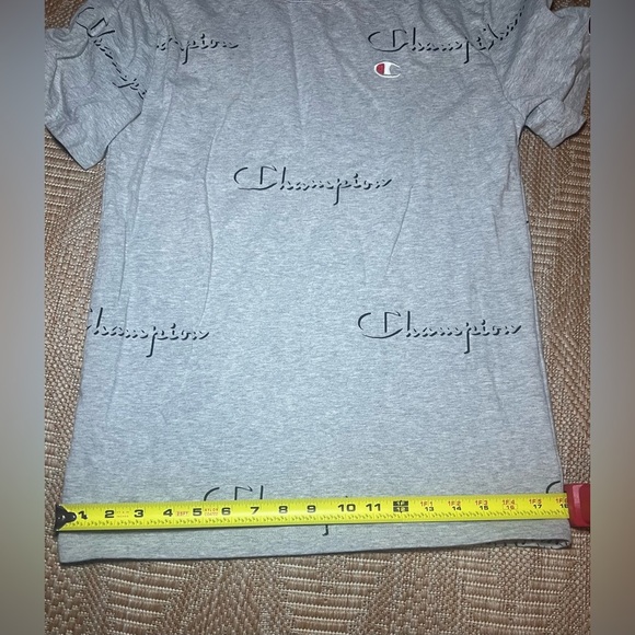 Champion Men's Life Oxford Grey Heritage Logo Print Tee,T-shirt,Size Small - Picture 4 of 8